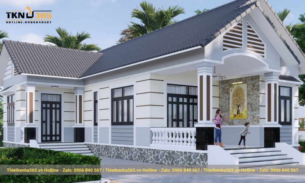 Nhà chữ L tiện nghi 1 tầng 3 phòng ngủ