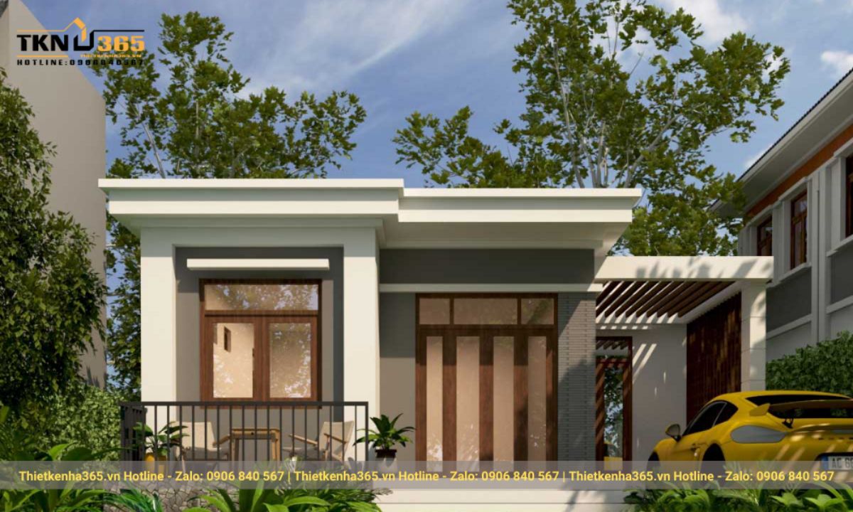 nhà chữ l 1 tầng