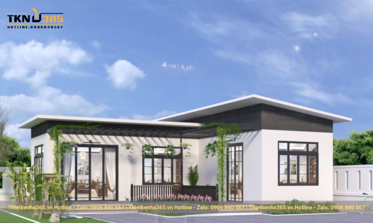 nhà chữ l 1 tầng