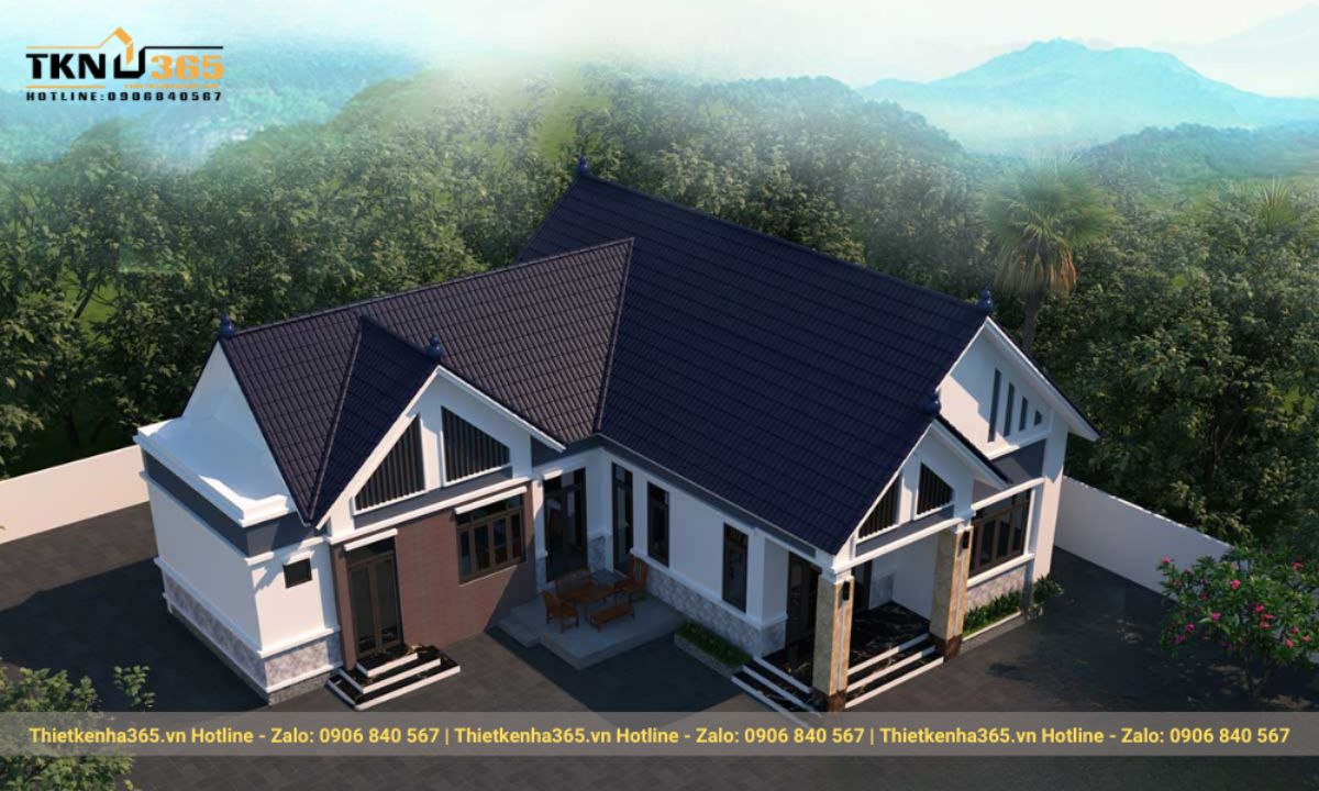 nhà chữ l 1 tầng