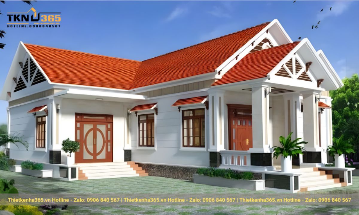 nhà chữ l 1 tầng