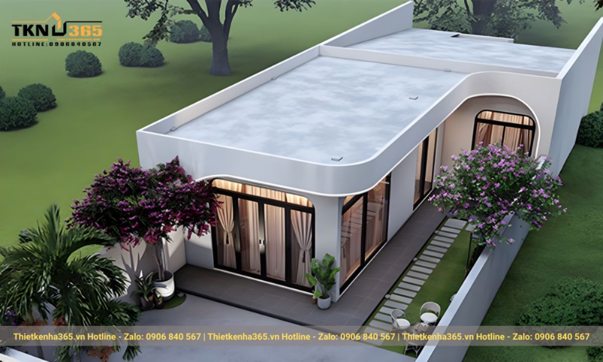 nhà chữ l 1 tầng