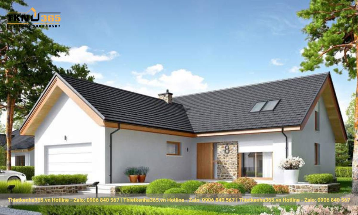 nhà chữ l 1 tầng