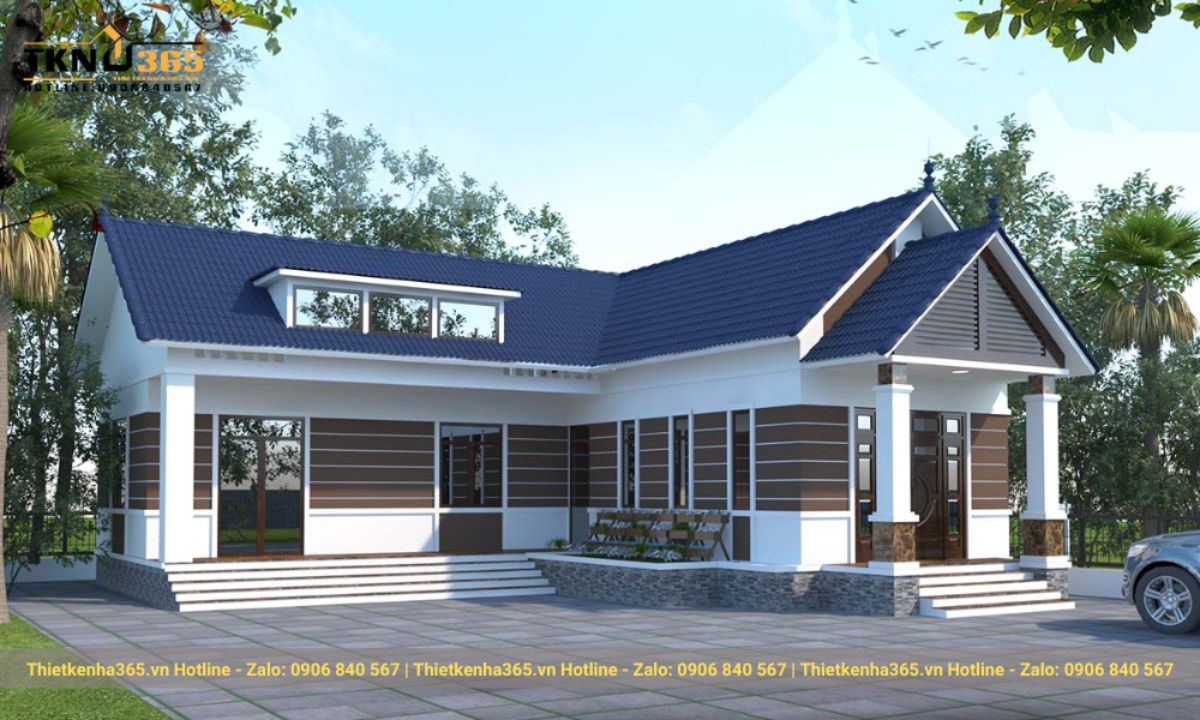 nhà chữ l 1 tầng