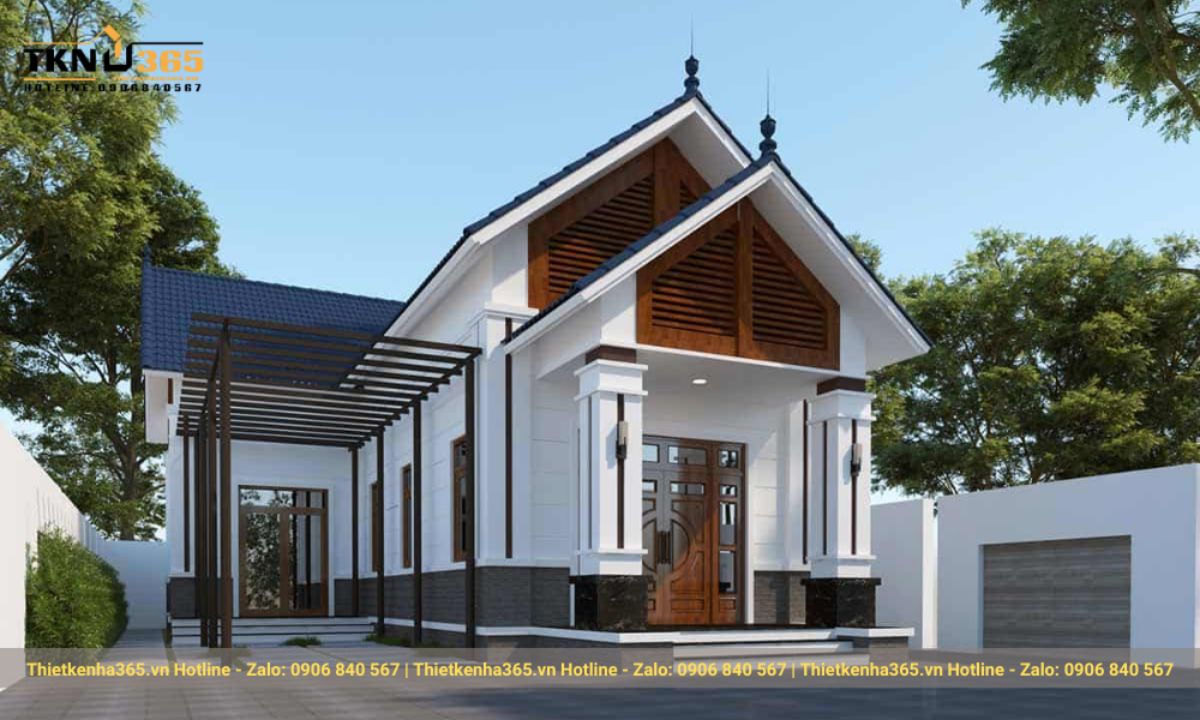 nhà chữ l 1 tầng