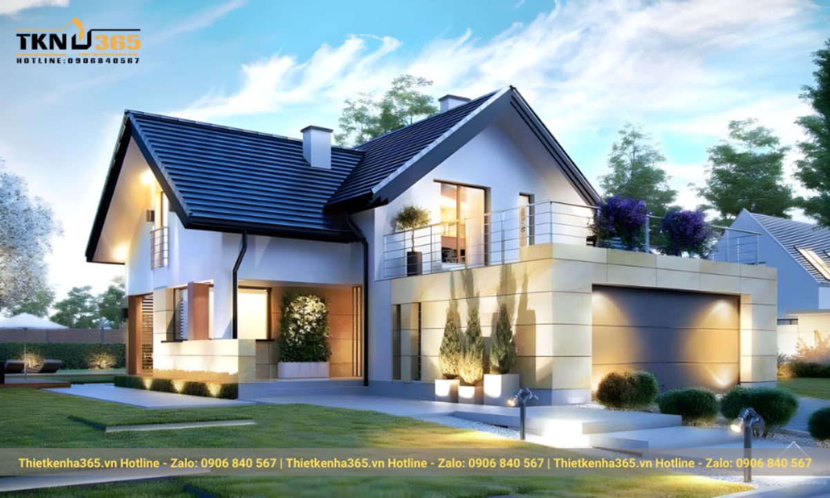 nhà chữ l 1 tầng