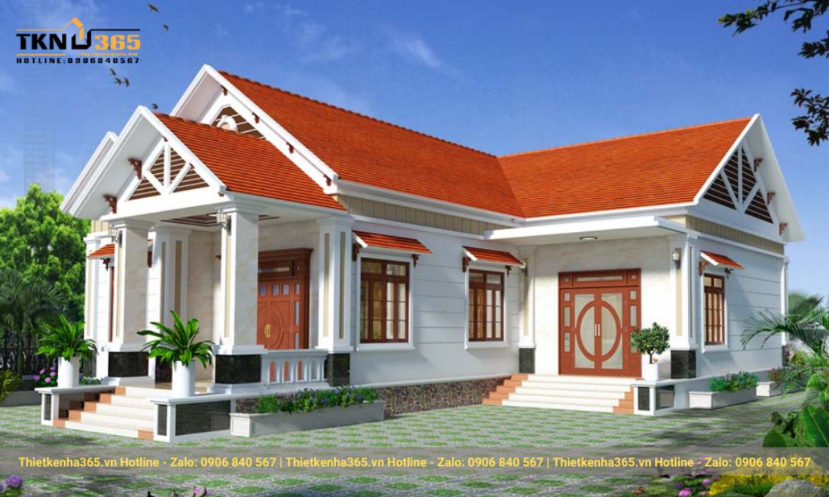 nhà chữ l 1 tầng