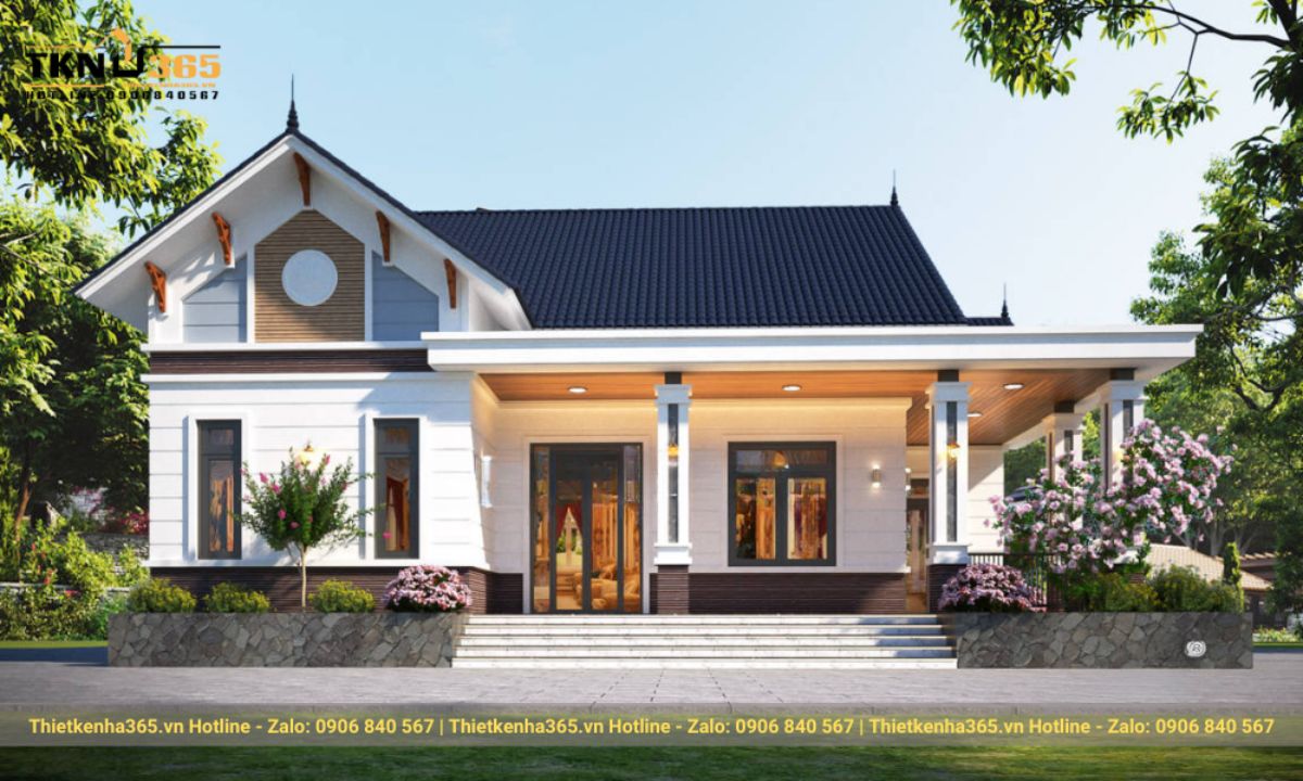 nhà chữ l 1 tầng