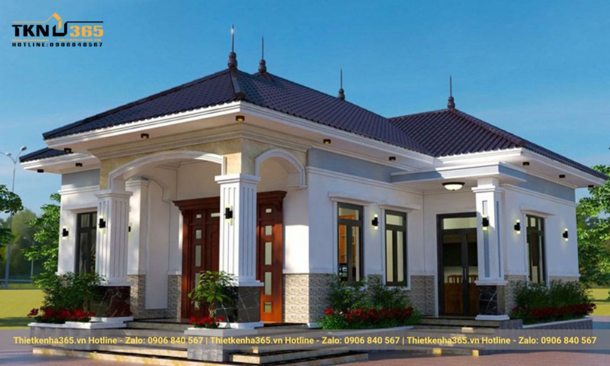 nhà chữ l 1 tầng