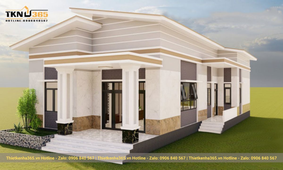 Nhà mái lệch 1 tầng