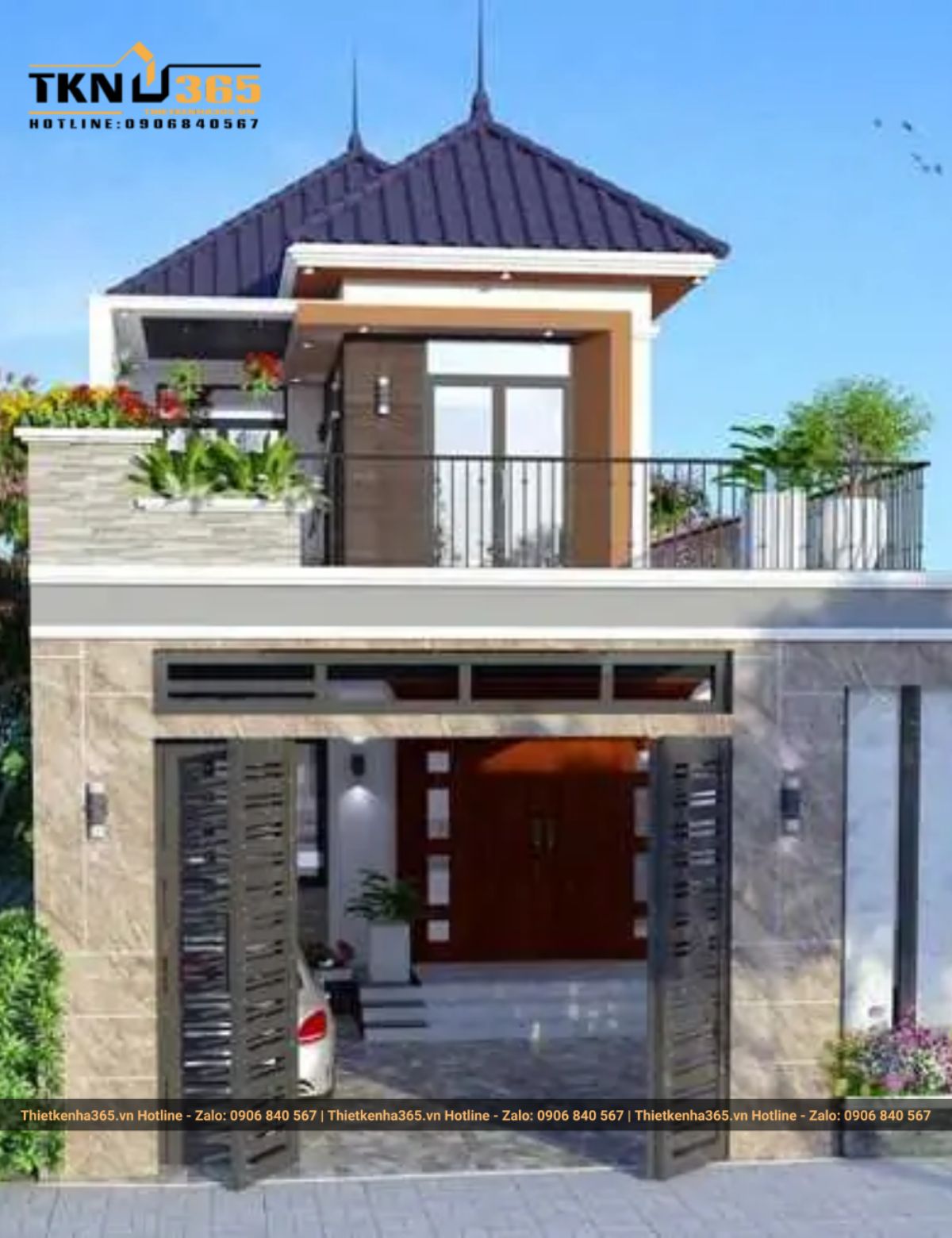 nhà mặt tiền 6m 2 tầng