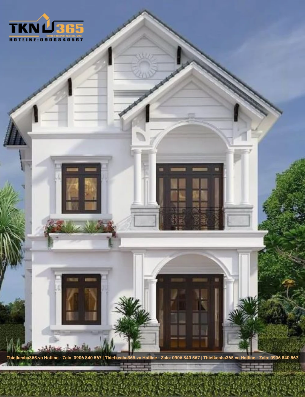 Nhà ống 2 tầng mặt tiền 5m thiết kế độc đáo