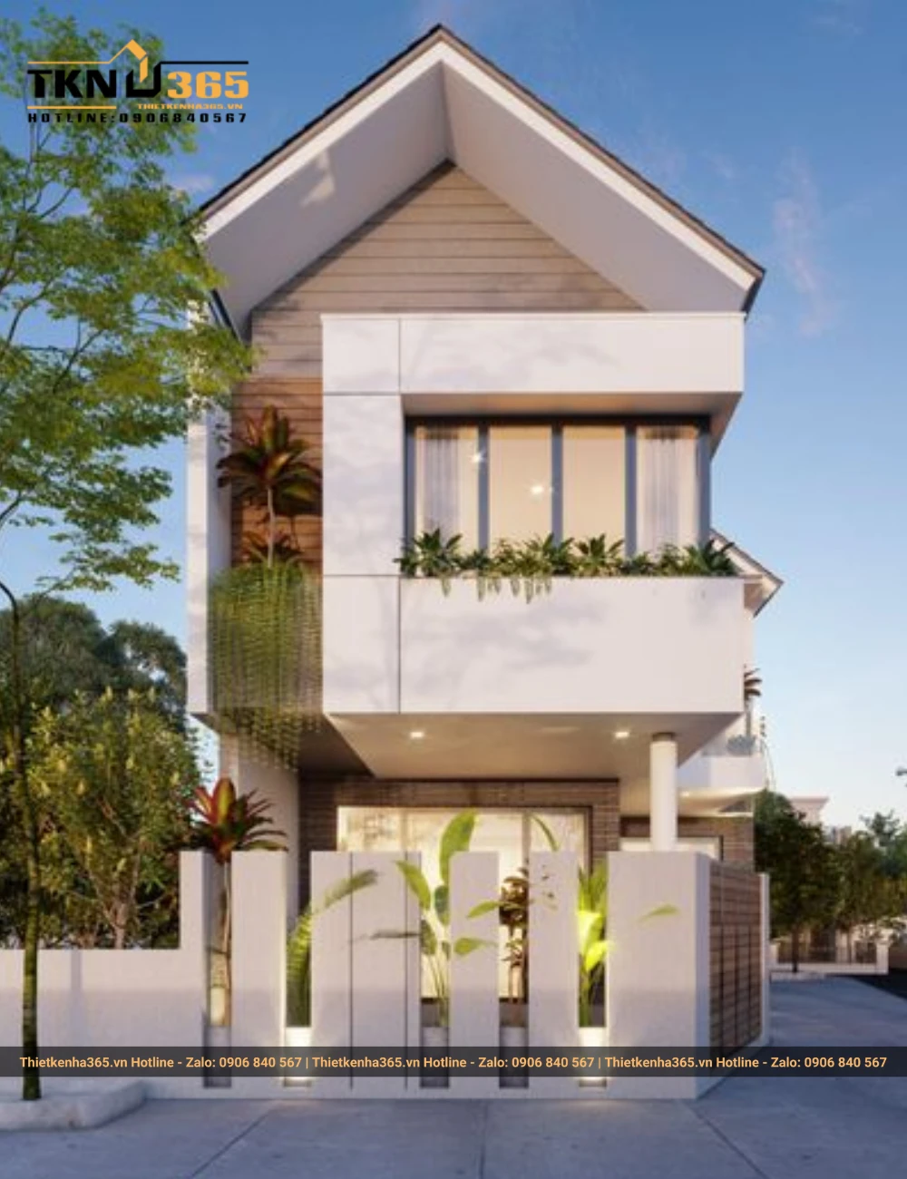 Nhà ống 2 tầng mặt tiền 5m thiết kế độc đáo