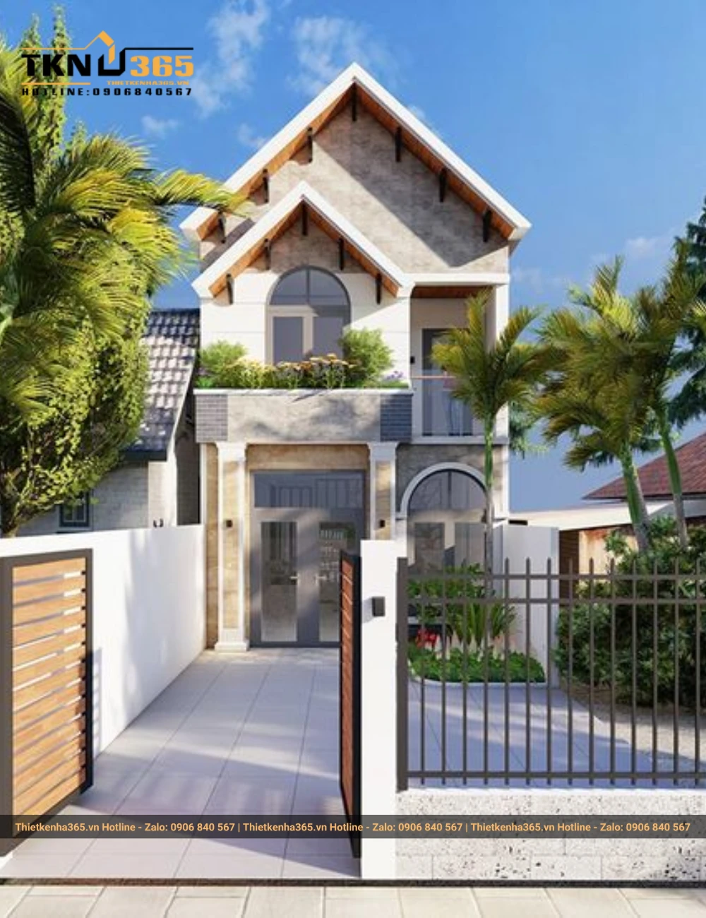 60+ mẫu nhà ống 2 tầng mái thái mặt tiền 5m đẹp ấn tượng