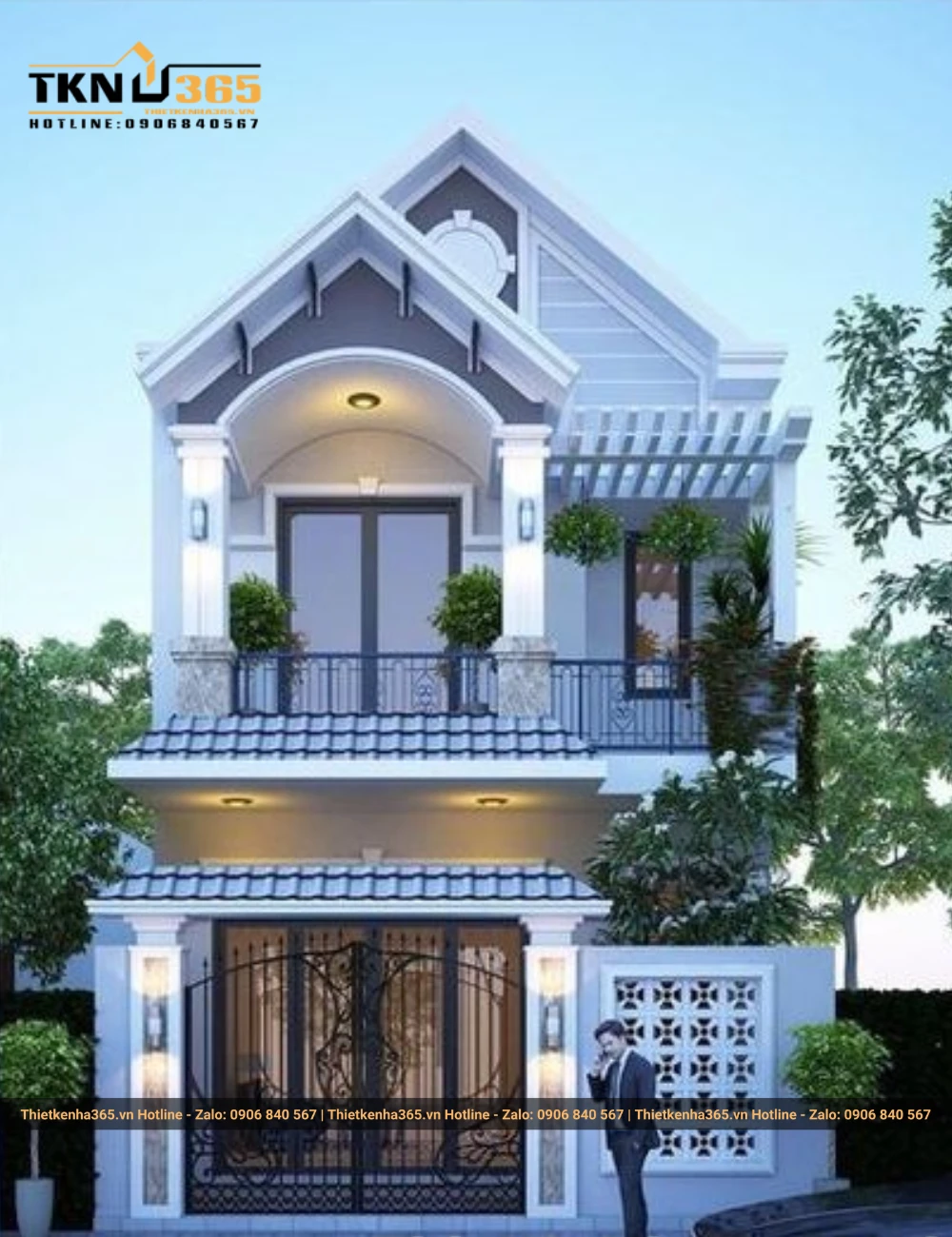 60+ mẫu nhà ống 2 tầng mái thái mặt tiền 5m đẹp ấn tượng