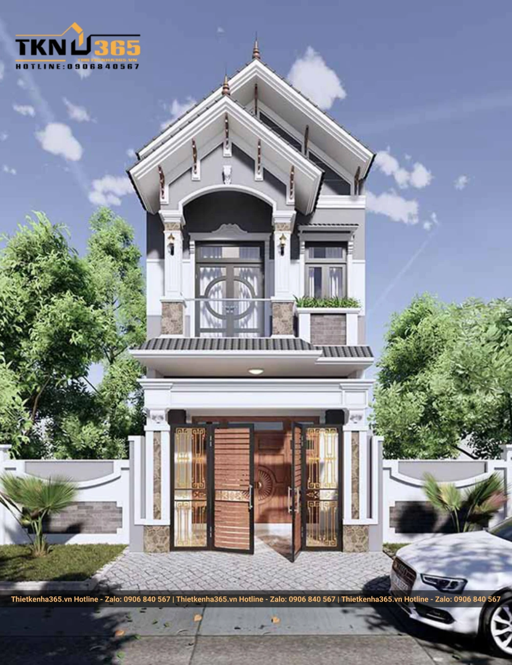 Chi phí xây nhà phố mặt tiền 5m