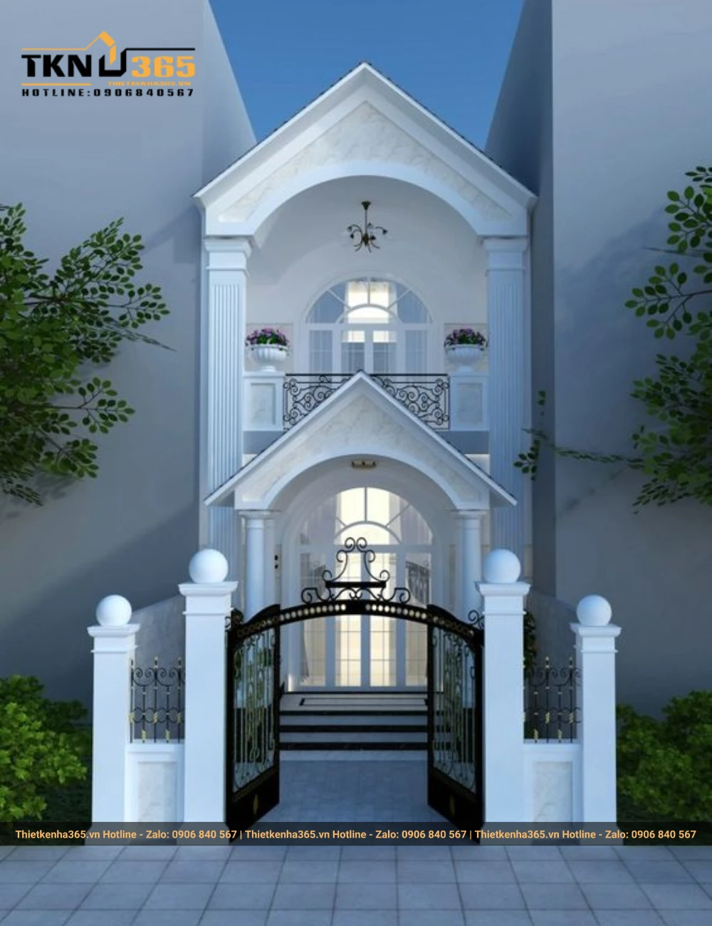 Chi phí xây nhà phố mặt tiền 5m