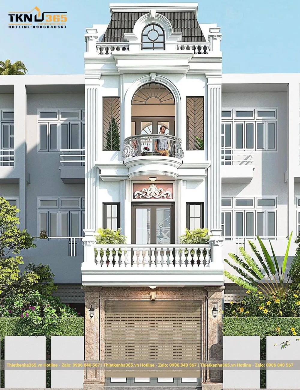 Mẫu nhà phố phong cách cổ điển