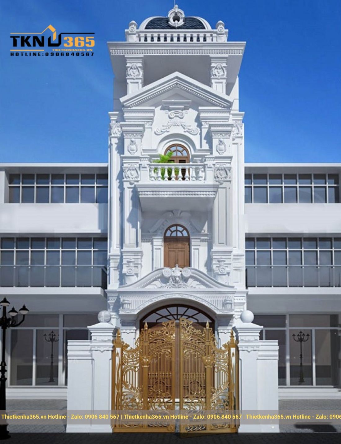 Thiết Kế Nhà Phố Cổ Điển Đẹp