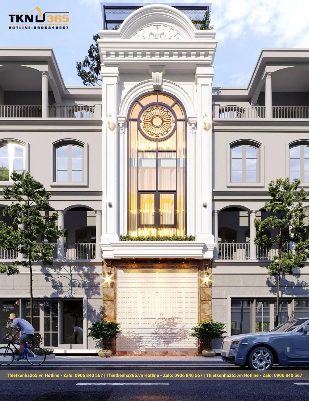 Nhà phố cổ điển 3 tầng