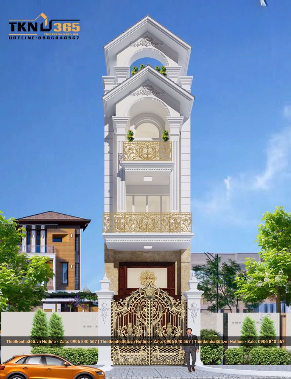 Thiết Kế Nhà Phố Đẹp Cổ Điển