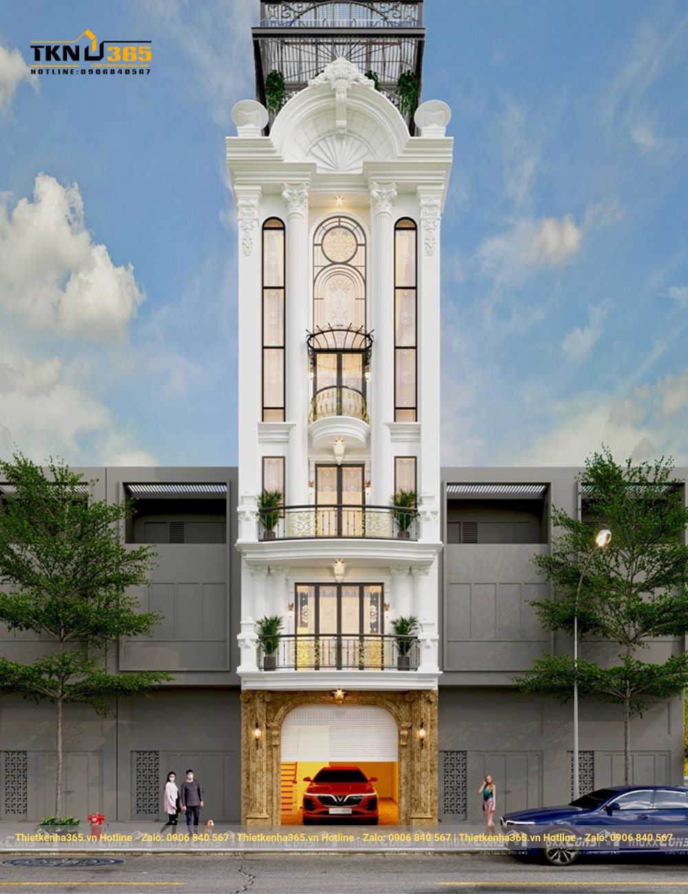 nhà phố tân cổ điển sang trọng