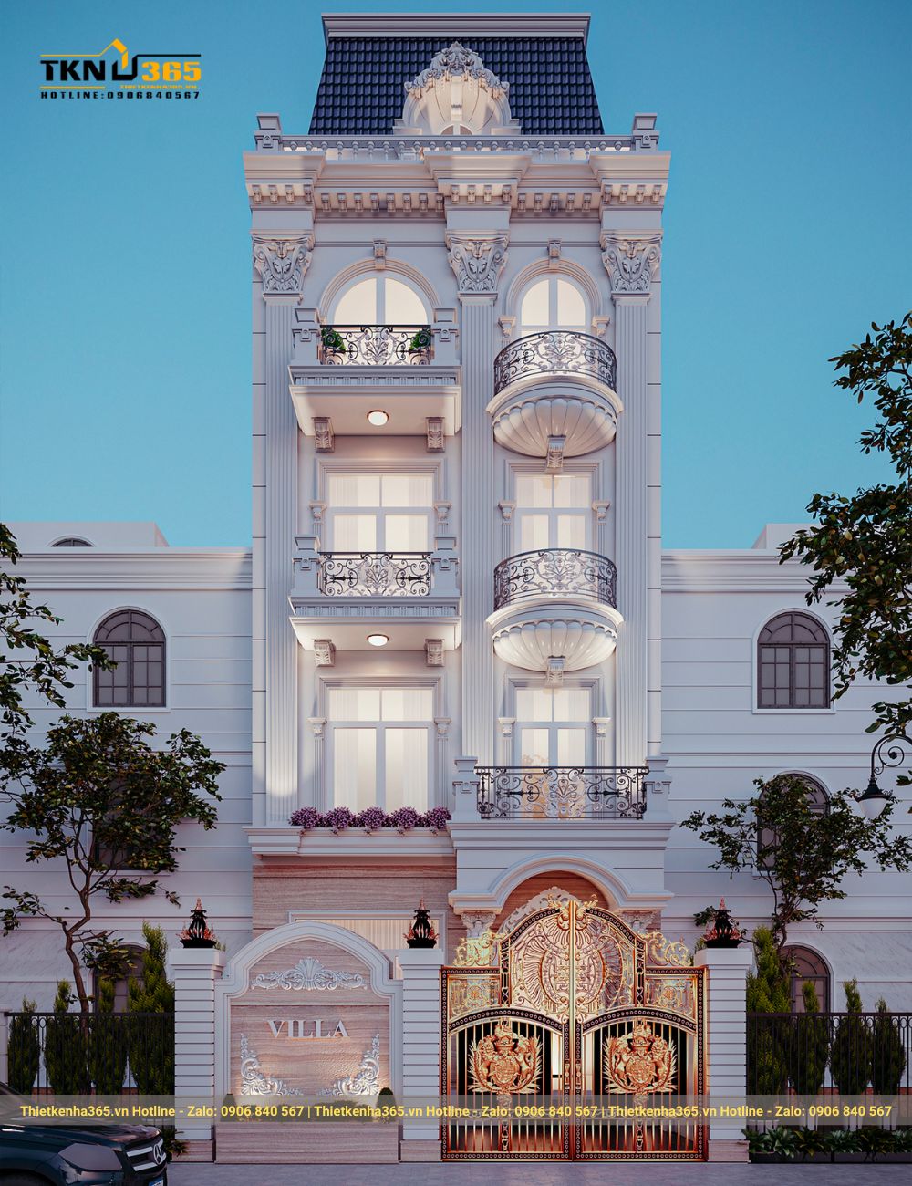 55+ Mẫu thiết kế nhà phố tân cổ điển sang trọng nhất thế giới