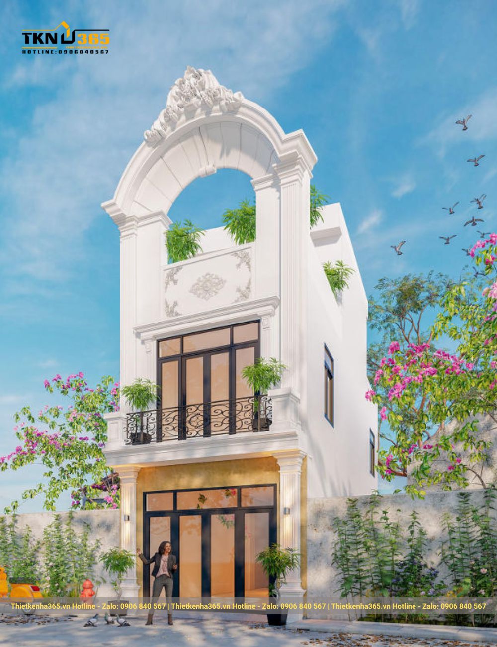 nhà phố tân cổ điển 2 tầng