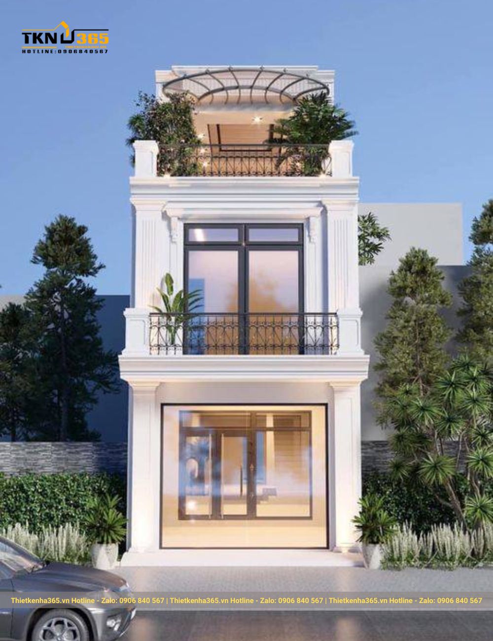 nhà phố tân cổ điển 2 tầng