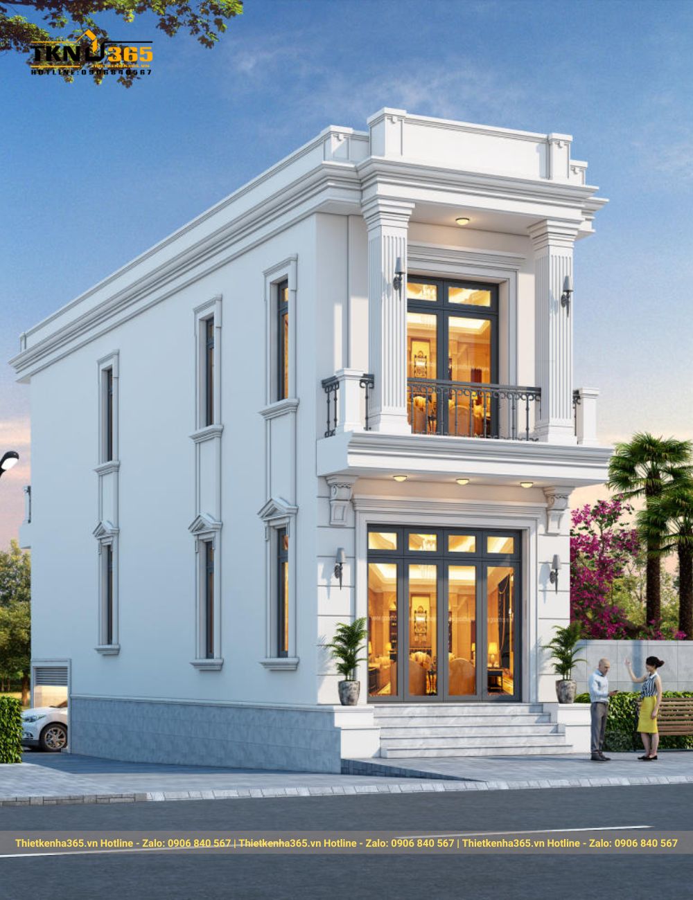 nhà phố tân cổ điển 2 tầng