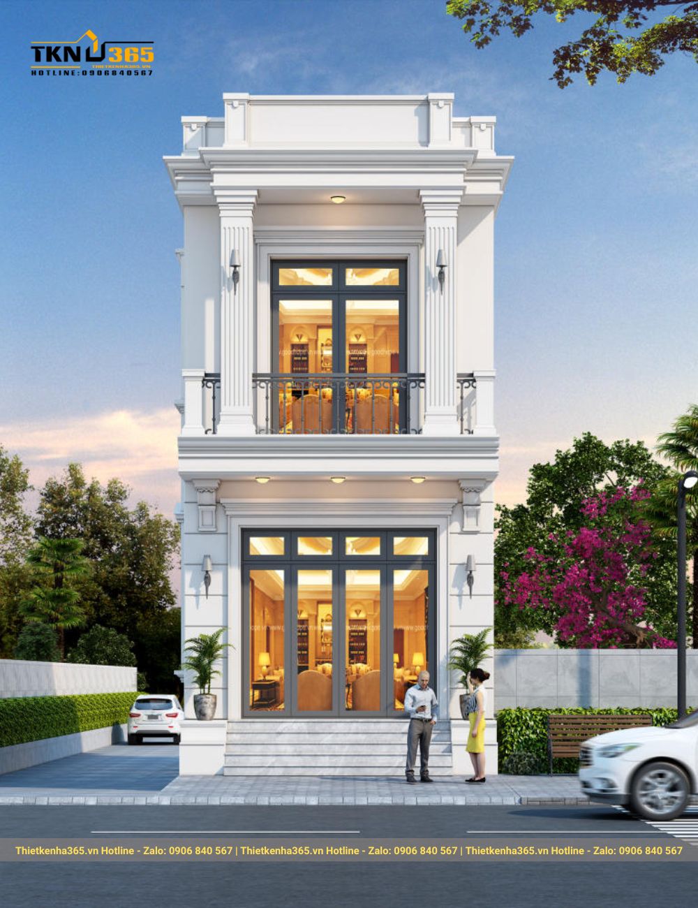 nhà phố tân cổ điển 2 tầng