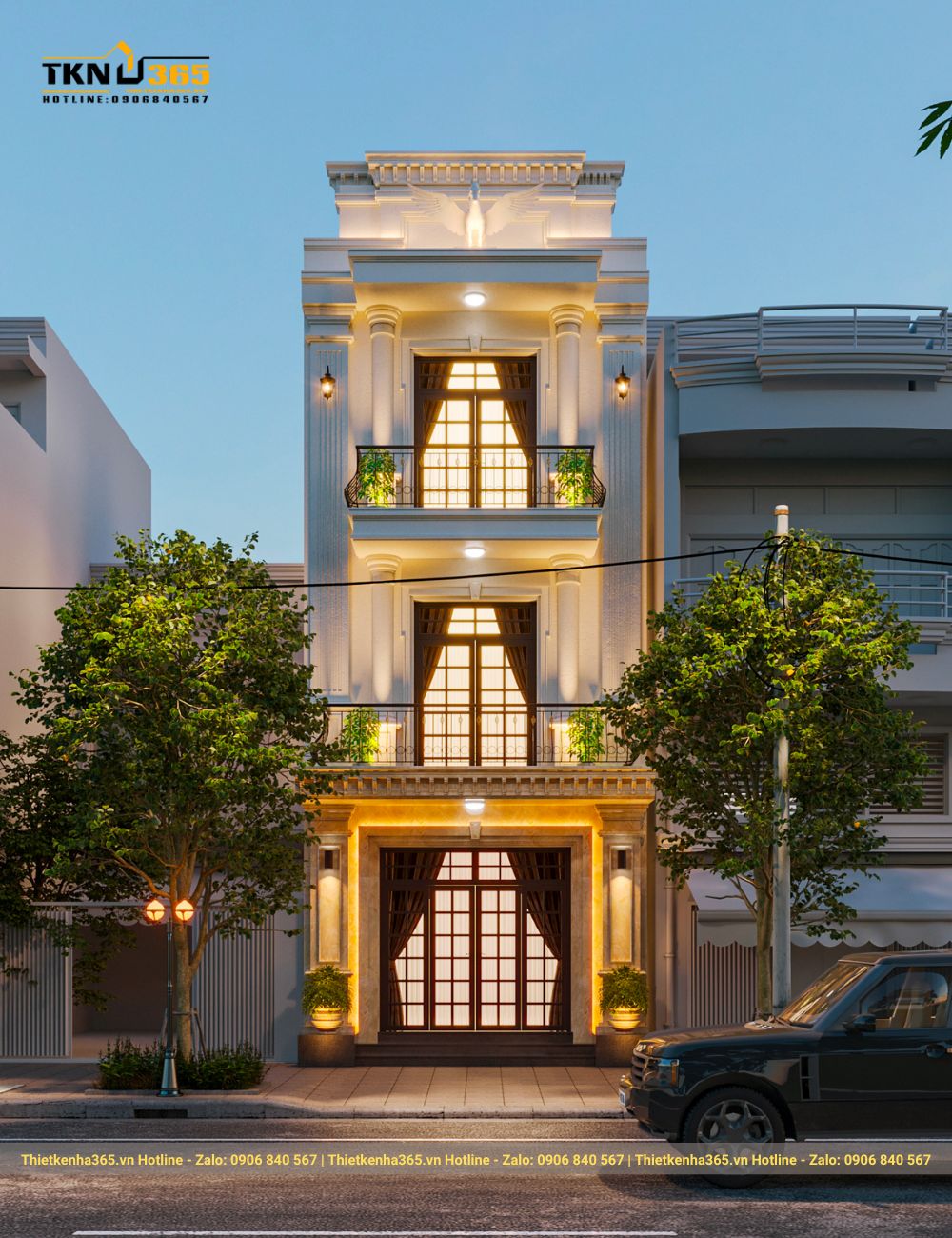 đặc điểm nhà phố tân cổ điển