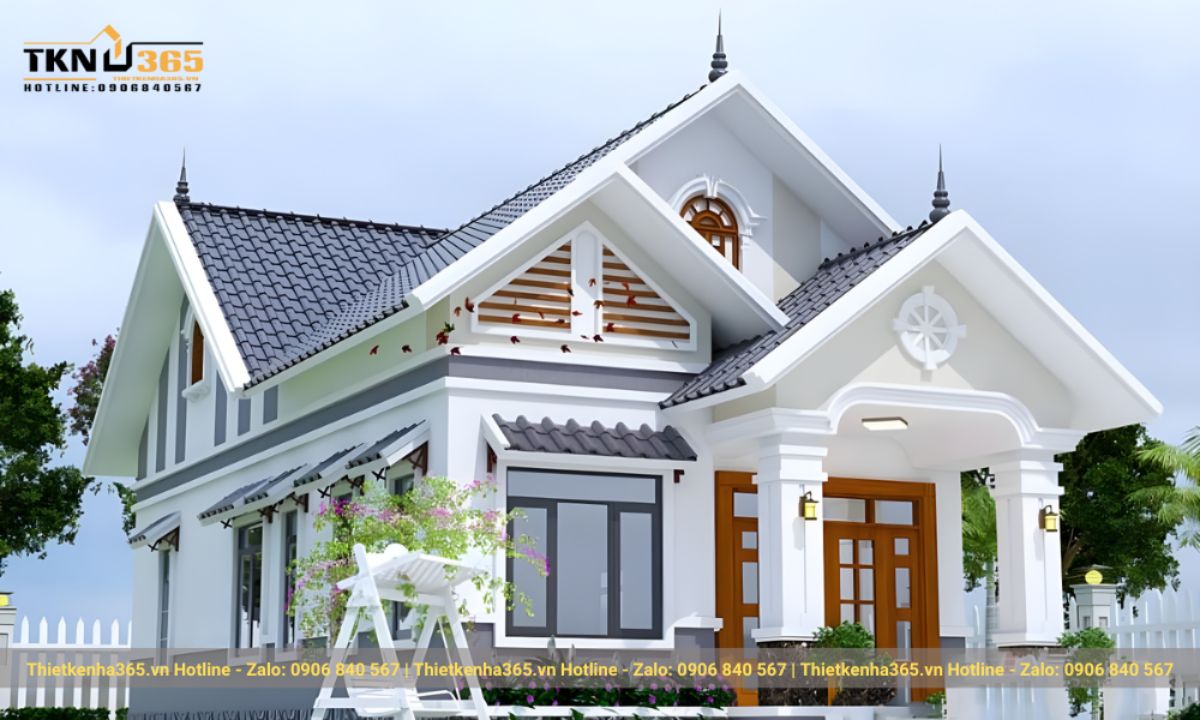 thiết kế nhà 1 tầng 3 phòng ngủ