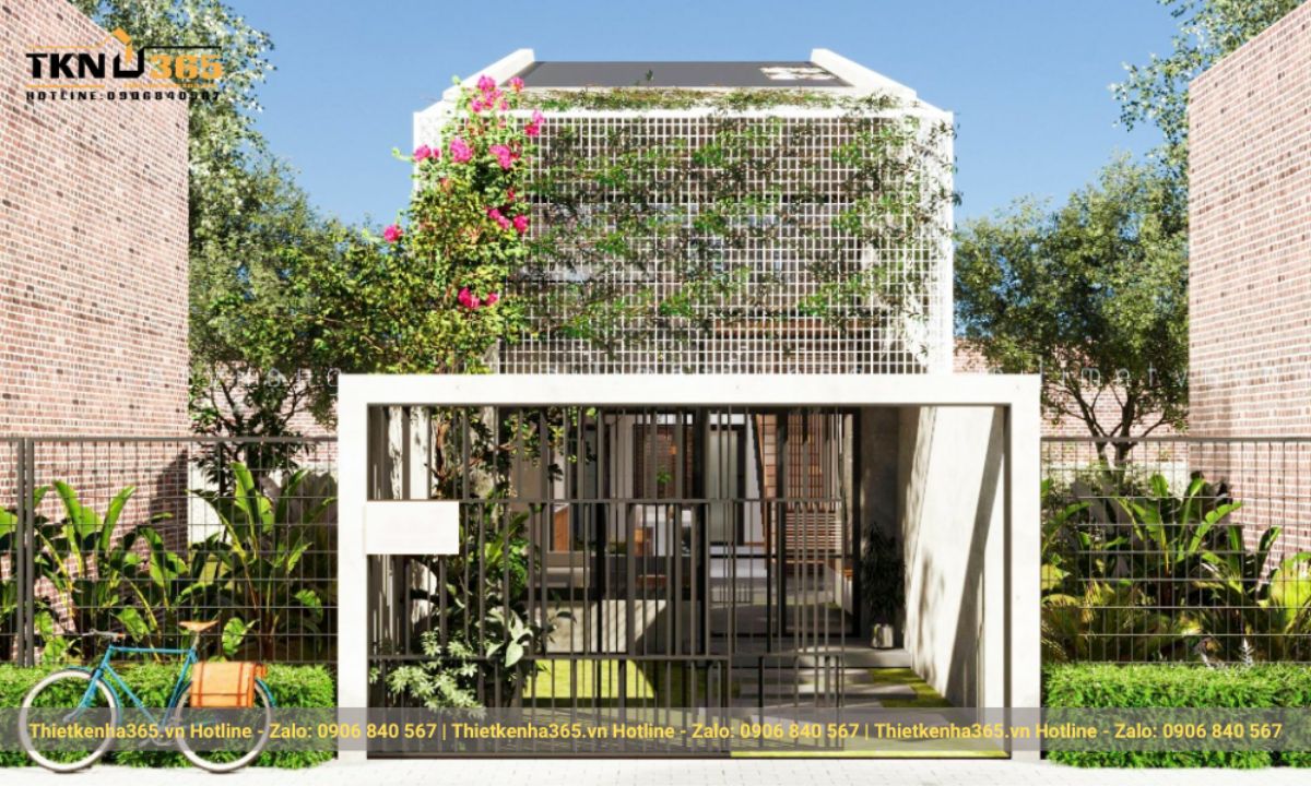 thiết kế nhà 1 tầng 5 phòng ngủ