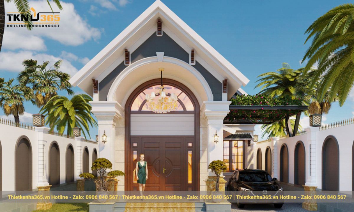 thiết kế nhà 60m2 1 tầng