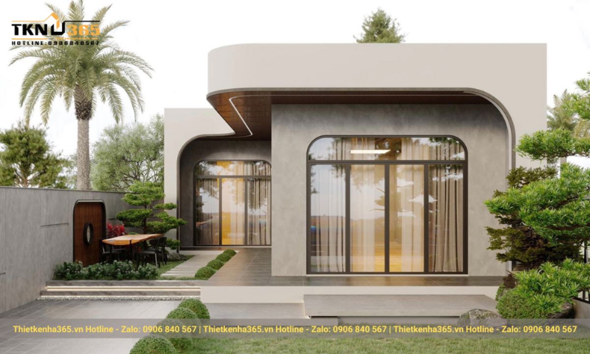 thiết kế nhà 60m2 1 tầng