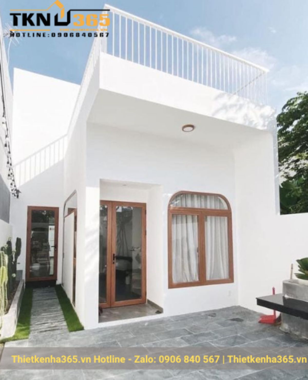 thiết kế nhà 60m2 1 tầng