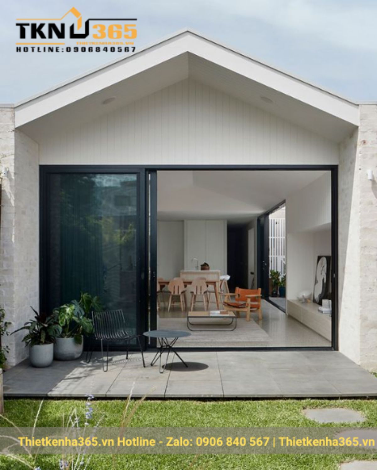 thiết kế nhà 60m2 1 tầng