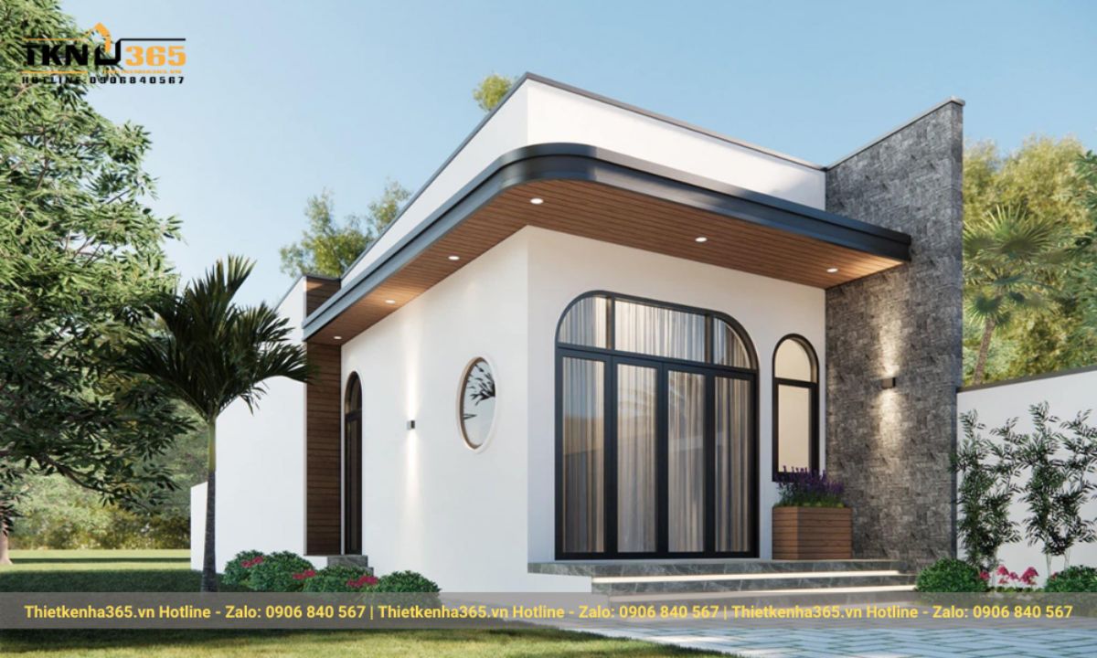 thiết kế nhà 60m2 1 tầng