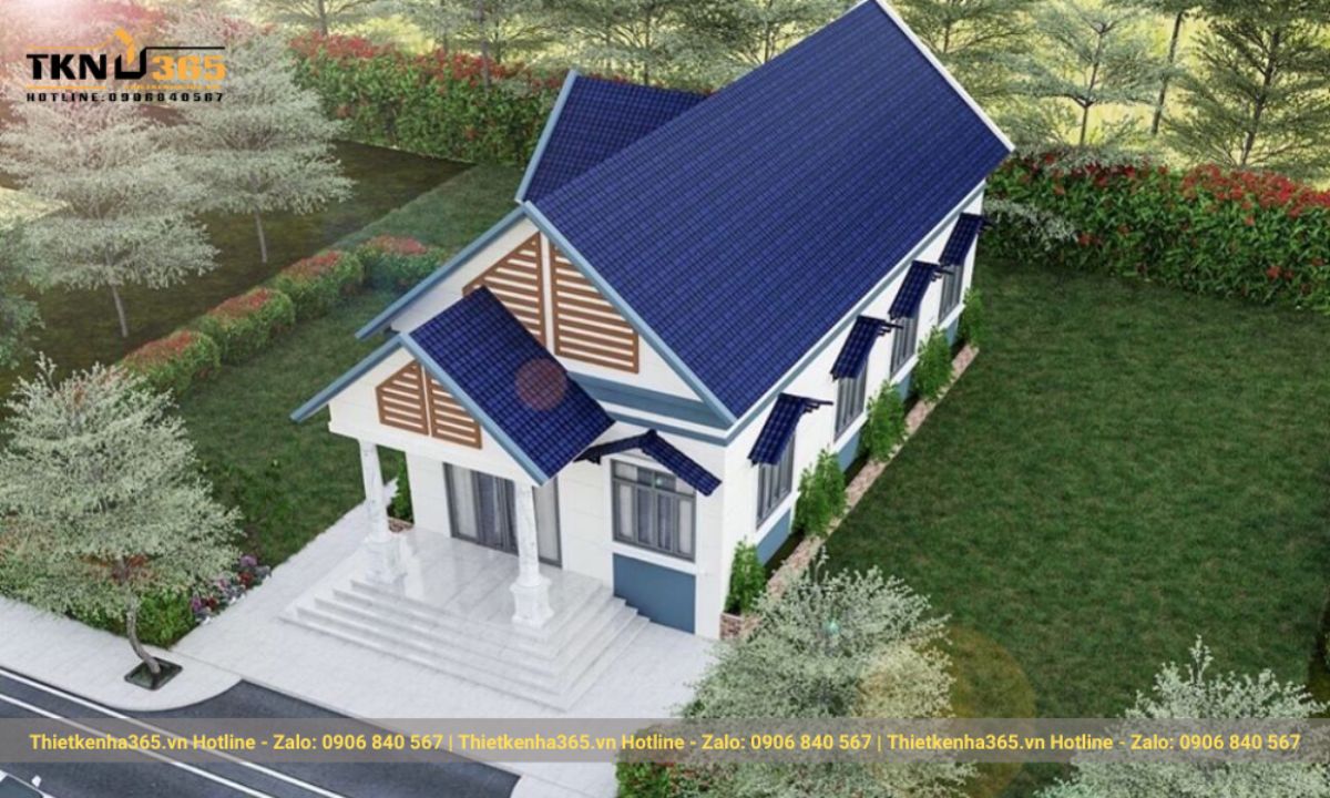 thiết kế nhà 60m2 1 tầng