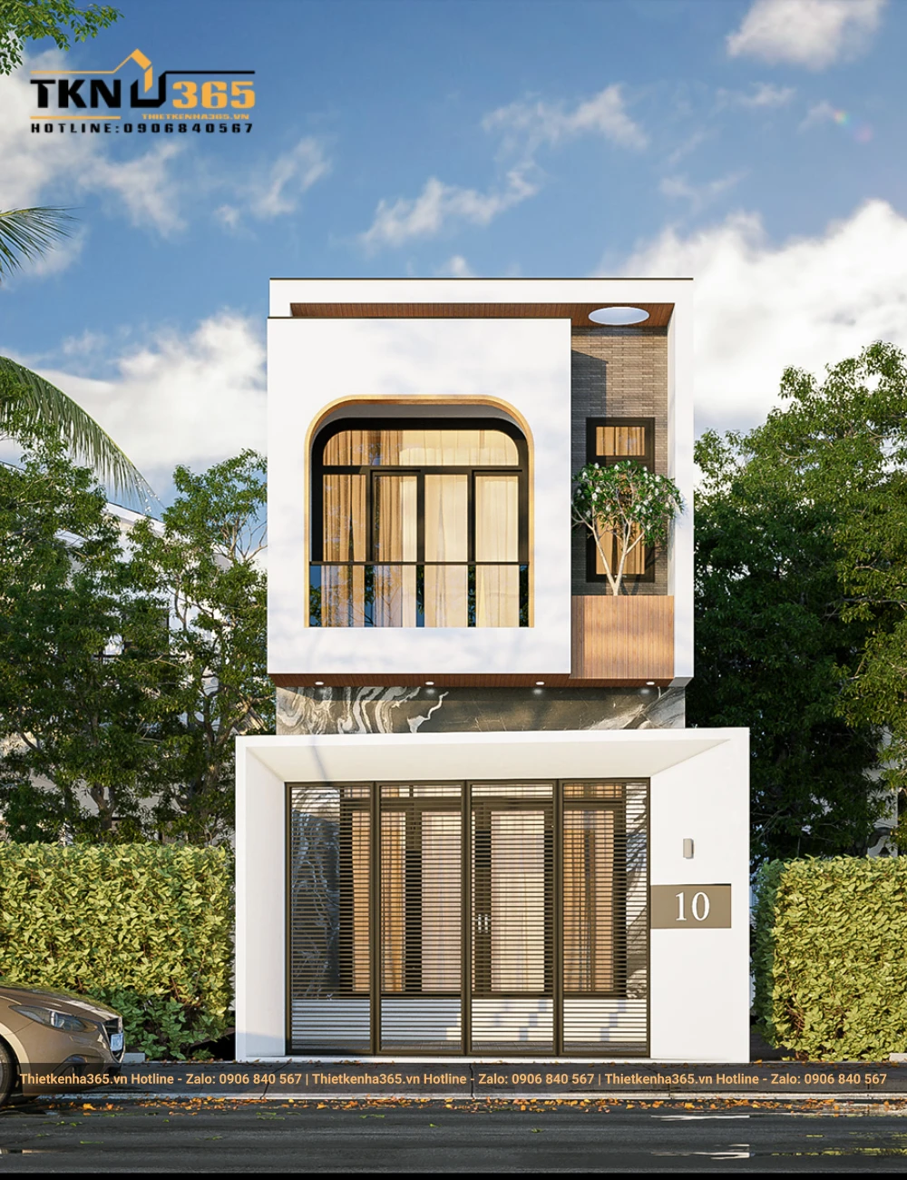 Nhà đẹp 2 tầng 5x20m mái bằng