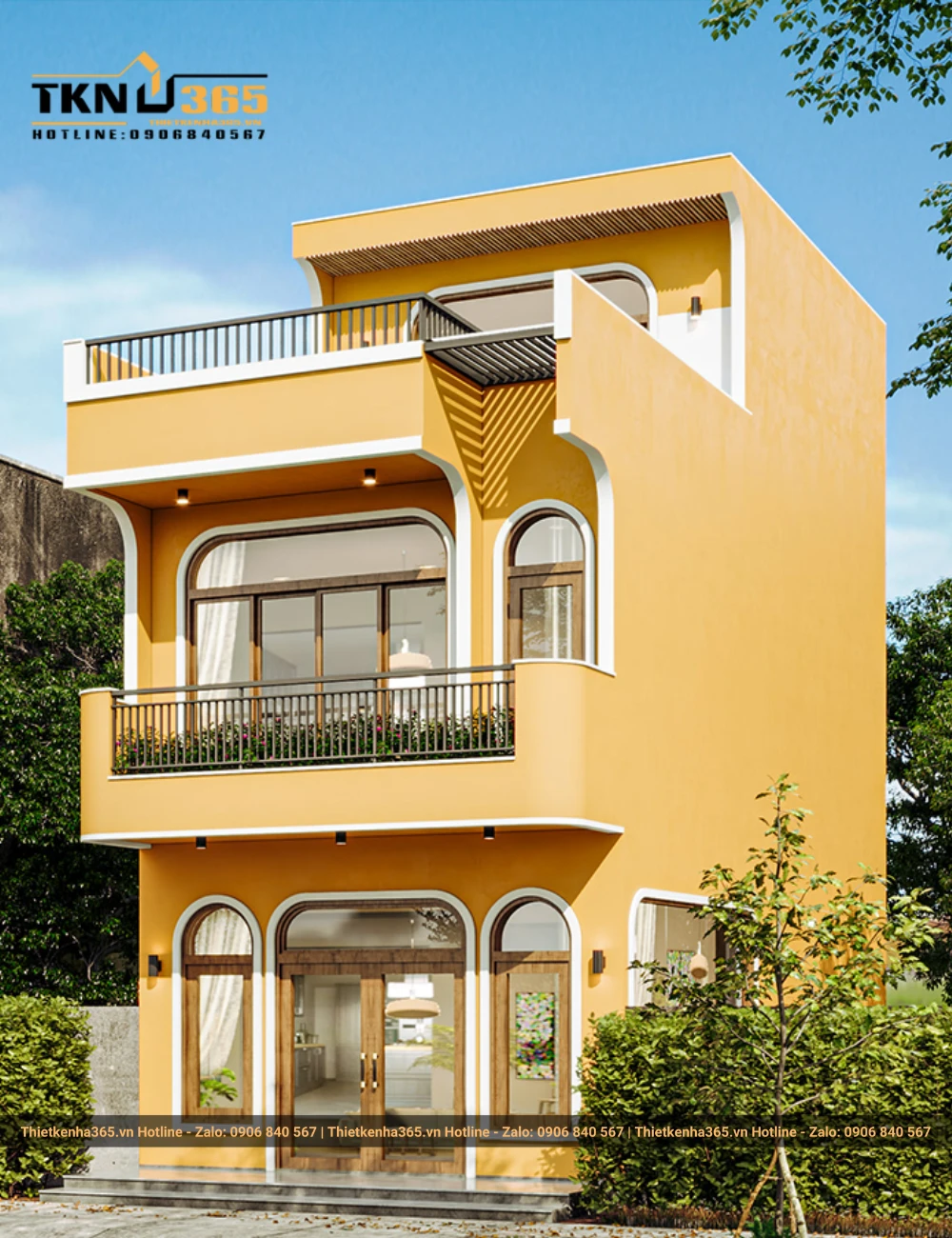 Nhà 2 tầng 1 tum 5x20m