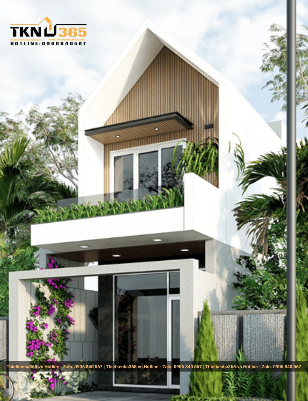 Thiết kế nhà ống 2 tầng 5x20m