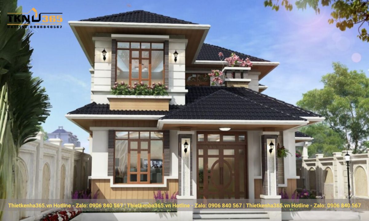 nhà mặt tiền 8m 2 tầng 4 phòng ngủ