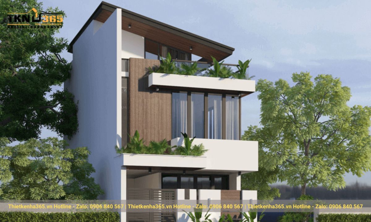 nhà 2 tầng mặt tiền 8m kiểu nhật