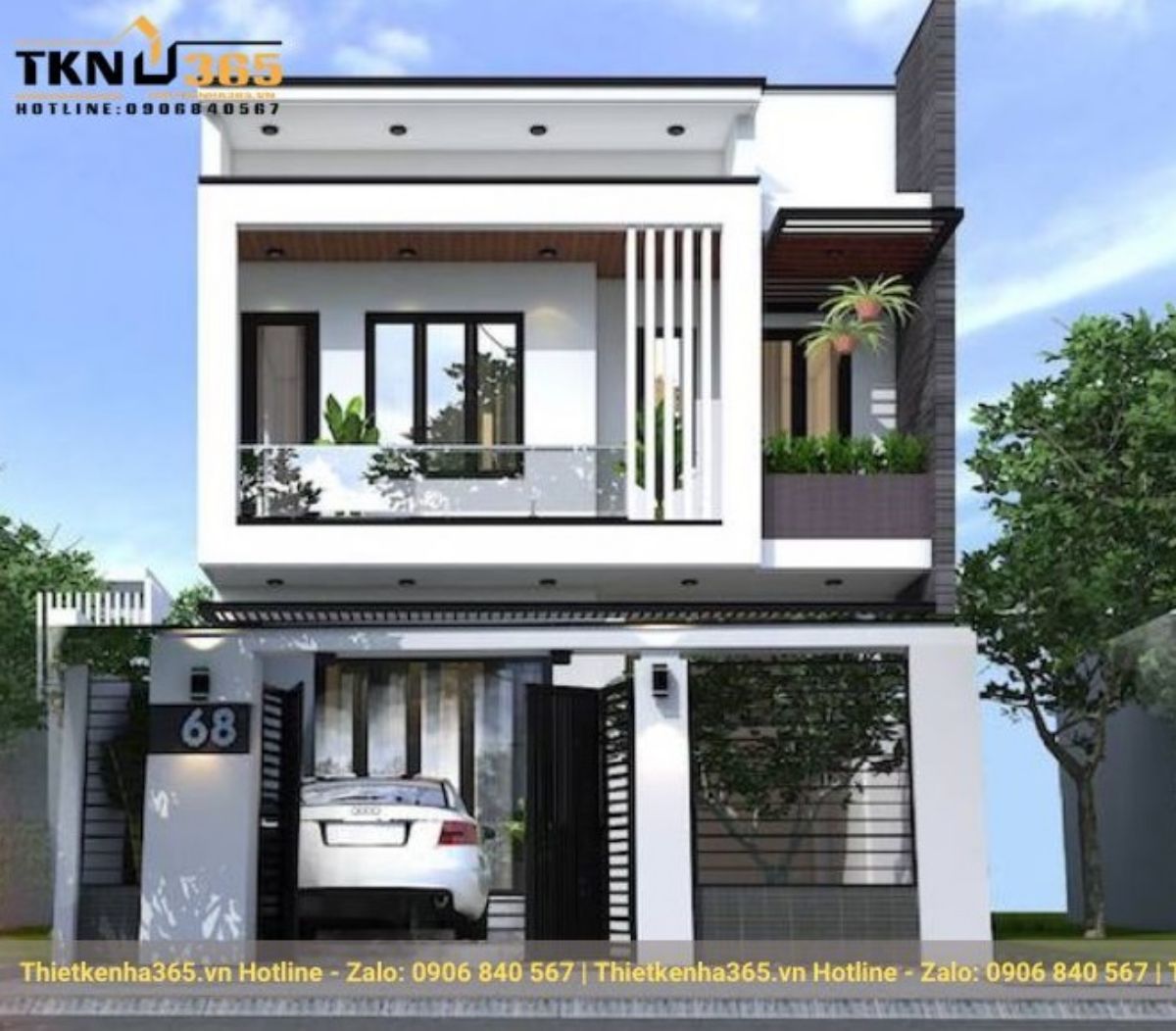 nhà mặt tiền 8m 2 tầng đơn giản