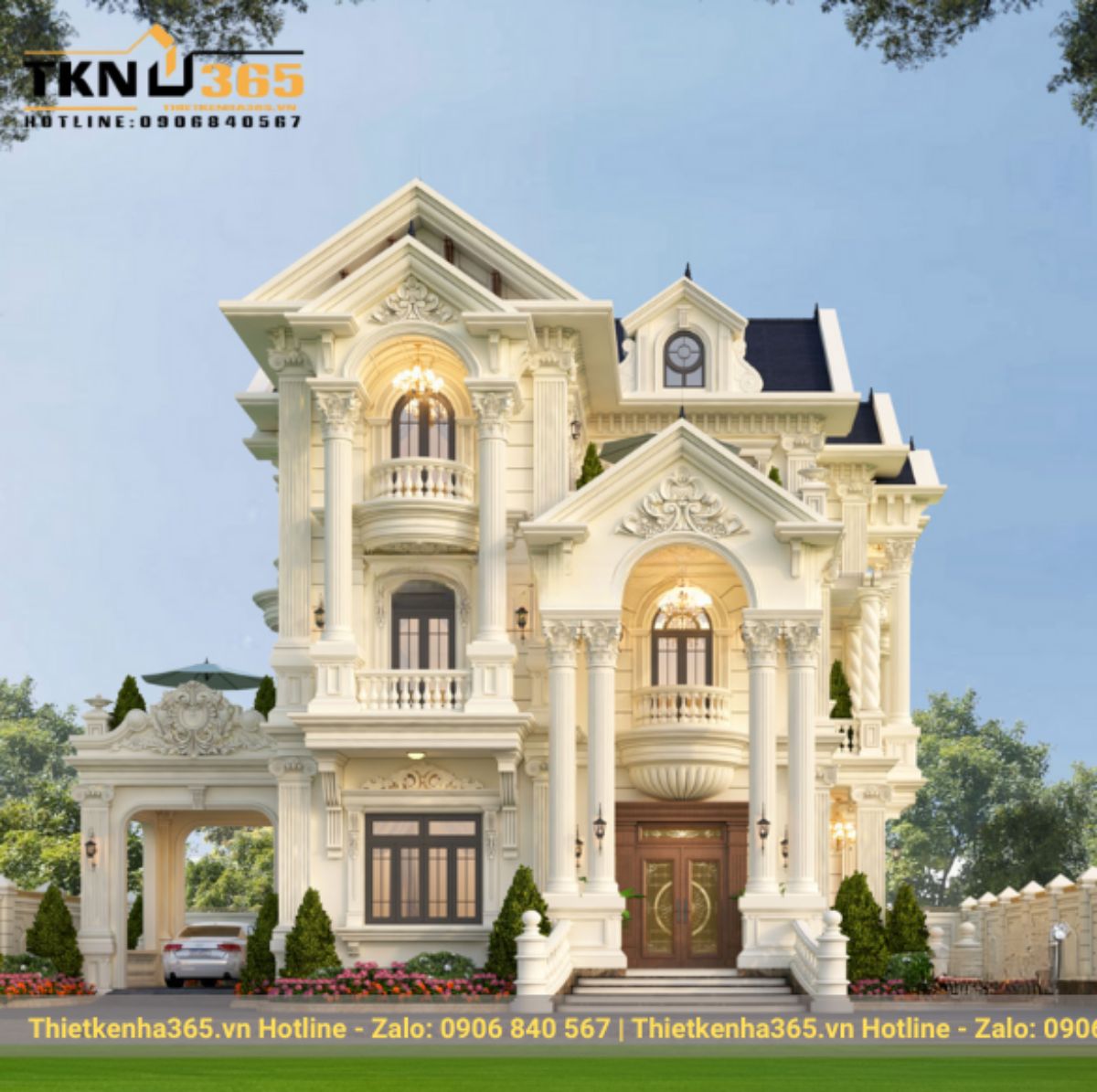 Biệt thự 3 tầng mái nhật đẳng cấp