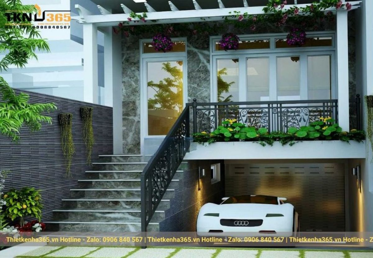 Mẫu nhà có tầng bán hầm