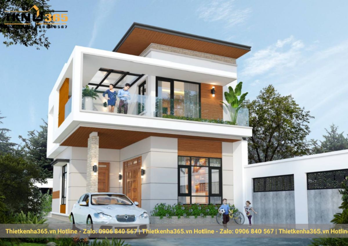 Mẫu nhà mái bằng 3 tầng