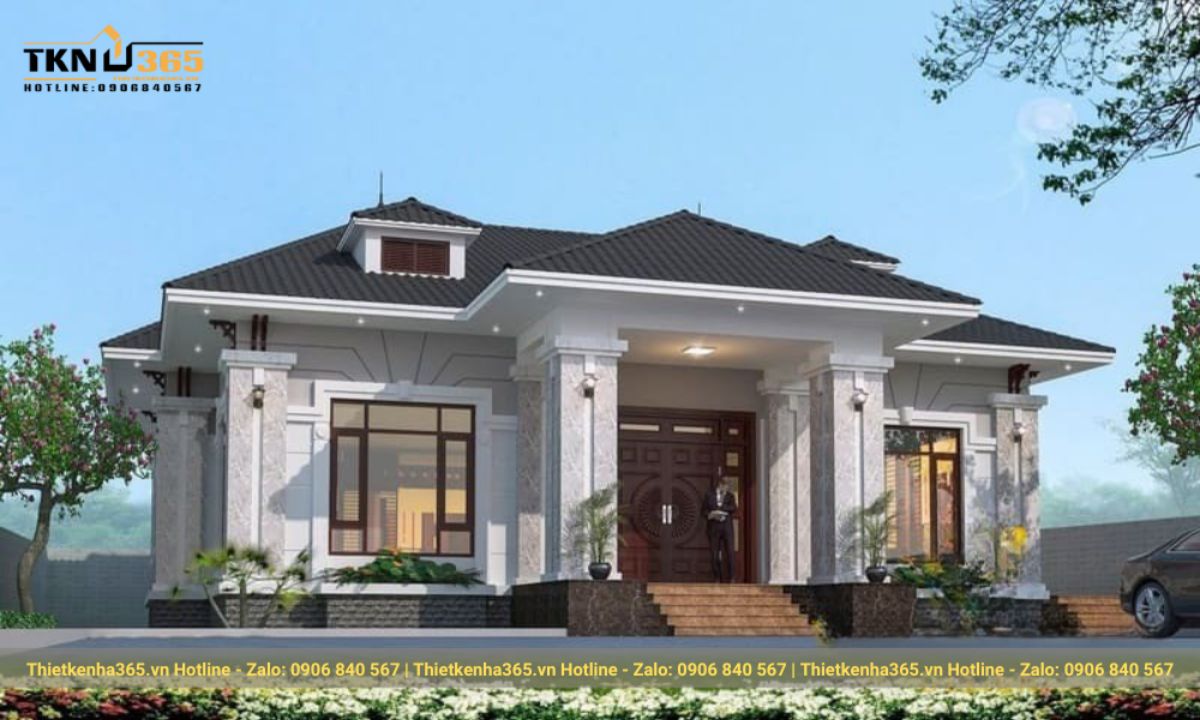 biệt thự 120m2 1 tầng 3 phòng ngủ sang trọng